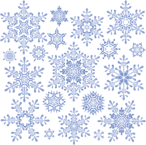 Snowflakes PNG image-7556